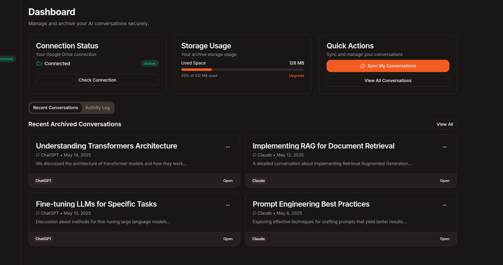 LLM Conversation Archiver (Minimal MVP) thumbnail